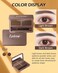 Eyebrow Powder Kit-2 Colors Soft Eye Brow Tinted Powder Palette, Waterproof &amp; Long Lasting Dark/Light Brown Brow Filler, Professional Eyebrow Contour Makeup for Women with Mirror Brow Brush &amp; Razor-1#