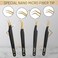 Nano Fiber Tip Professional Eyelash Extension Tweezers, a pack of 4, Quality tweezers made with Japanese Stainless Steel, FREE Eyelash Separator. (Black)