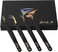 Nano Fiber Tip Professional Eyelash Extension Tweezers, a pack of 4, Quality tweezers made with Japanese Stainless Steel, FREE Eyelash Separator. (Black)