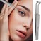 Meibomian Gland Expressor Forceps, Eyelid Gland Blockage Unblocking Physiotherapy Tools, Stainless Steel Eyelid Massage Tweezers-Round Tip for Men Women(Silver)