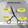 &ldquo;UMAHASS Professional Hair Scissors 6.5 Inch&rdquo; &ndash; Premium High Carbon Stainless Steel Hair Cutting Scissors, Ultra-Sharp Barber Shears, One Comb Included, Home Use for Man Women Adults Kids &amp; Babies