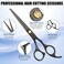 Hair Cutting Scissors Shears Set, Professional Haircut Scissors with Thinning Shears, Stainless Steel Barber Scissors for Men, Women, Kids, Salon &amp; Home Use