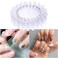 ULTECHNOVO Flat False Nail Tips, Acrylic Nail Tips False Fake Nail Tips Display Chart Clear Round Nail Art Practice Wheel Polish Color Finger Clipper for DIY Manicure Nail Salon 10Pcs (Transparent)