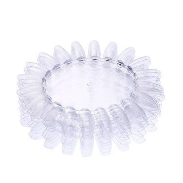 ULTECHNOVO Flat False Nail Tips, Acrylic Nail Tips False Fake Nail Tips Display Chart Clear Round Nail Art Practice Wheel Polish Color Finger Clipper for DIY Manicure Nail Salon 10Pcs (Transparent)