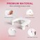 MoyRetty Arm Rest for Nails Tech, Ultimate Comfort in Manicure, Luxurious White U-shaped Manicure Hand Stand - Premium Leather, Easy Assembly