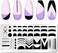 Nail Stamping Plates French Tip Pictures Nail Art Stamping Template Stainless Steel Nail Design Stencil Tools Nail Design Stamp French Tip Stamp
