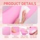 Professional Nail Tech Hand Rest - U-Shaped Manicure Arm Cushion, Large Microfiber PU Leather Pillow for Acrylic Nail Technicians (Pink)