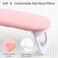 Arm Rest for Nails, Foldable PU Leather Nail Hand Rest For Nails Tech with Non-slip Table Mat, Professional Nail Arm Rest Cushion(Pink)