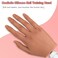 Practice Hand for Acrylic Nails,Silicone Nail Practice Hand with Stand Bracket,Realistic Bendable Mannequin Hand, Fake Hand for Nails Display, Manicure, Nail Tech