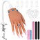 Practice Hand for Acrylic Nails,Silicone Nail Practice Hand with Stand Bracket,Realistic Bendable Mannequin Hand, Fake Hand for Nails Display, Manicure, Nail Tech