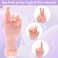 Practice Hand for Acrylic Nails, Nail Practice Hand with 100 Pcs Nail Tips 120 Pcs Double-side Jelly Glue Stickers Bendable Fake Hand Mannequin Hand for Nail Practice Manicure Beginners