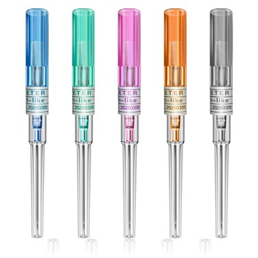 Catheter Piercing - 50 Pcs Mixed Sizes 14G, 16G, 18G, 20G, 22G Piercing Needles IV Piercing Catheter for Ear Nose Lip Tongue Belly Navel Nipple Cartilage Piercing Kit