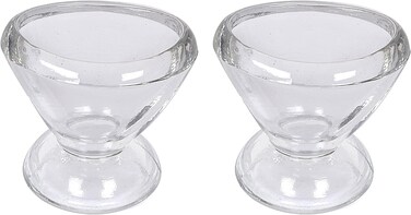 Glass Eye Wash Cup for Keep Your Eyes Clean and Healthy   Soothing Relief from Allergens, Irritants, Makeup, Dust, Dry Eyes   Eye Shaped Rim, Snug Fit Set of 2