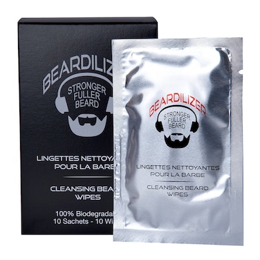Beard Wipes for Men &ndash; Refreshing &amp; Clean Beard Care &ndash; Anti-Odor, Moisturizing, &amp; Travel-Friendly &ndash; Natural Ingredients for Soft, Healthy Beards &ndash; 10 Wipes