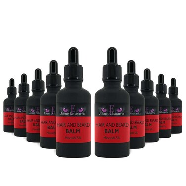 Treatment for Beard and Hair Minoxidil 5% with Bergamot. For Hair Loss and Hair Regrowth, for men and women. Natural Hair Growth for Thicker Longer Fuller Healthier Hair. Includes 10 bottles of 1.7oz