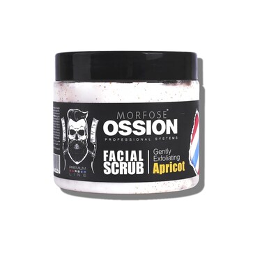 Morfose Ossion Premium Barber Face Scrup - Apricot, 13.53 Fl Oz