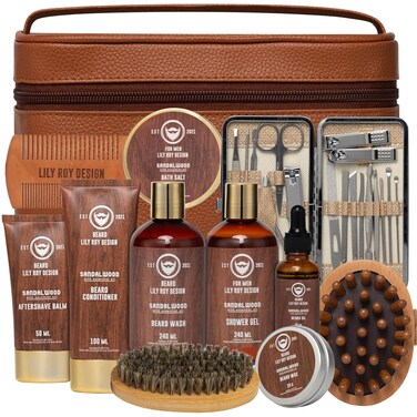 Valentines Day Gifts Bath Spa Gift Set Spa Gift Beard Care for Men Father's Day Luxury Bath and Body Gift Set for Men for Father 12 Pcs Spa Kit Gifts Set for Christmas Birthday Gift for Men Gifts