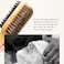 zjchao Hard &amp; Soft Hair Brush, Men s Beard Brush, Double Sided Beard Brush, Imitation Brush with Rubber Wood Handle for Men, Hard &amp; Soft Hair Brush Beard Styling Brush