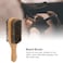 zjchao Hard &amp; Soft Hair Brush, Men s Beard Brush, Double Sided Beard Brush, Imitation Brush with Rubber Wood Handle for Men, Hard &amp; Soft Hair Brush Beard Styling Brush
