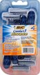 BIC Comfort 3 Advance Disposable Razors for Men for an Ultra-Soothing, Comfortable Shave, 4-count Packs of Disposable Razors With 3 Blades (Pack of 2)