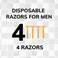 BIC Comfort 3 Advance Disposable Razors for Men for an Ultra-Soothing, Comfortable Shave, 4-count Packs of Disposable Razors With 3 Blades (Pack of 2)