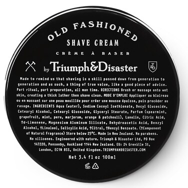 Triumph &amp; Disaster   Old Fashioned Shave Cream Jar   Shaving Lotion for Sensitive Skin - Alcohol Free, 3.4 oz (100+ shaves)