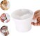 Shaving Bowl, Shaving Soap Bowl For Men Heat Insulation Smooth Shaving Bowl, Mug with Knob Handle, ABS Shaving Soap Bowl Foam Shaving Soap Cream Bowl (White)