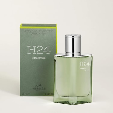 Hermes H24 Herbes Vives Eau De Parfum Rechargeable Spray for Men, 1.6 Ounce