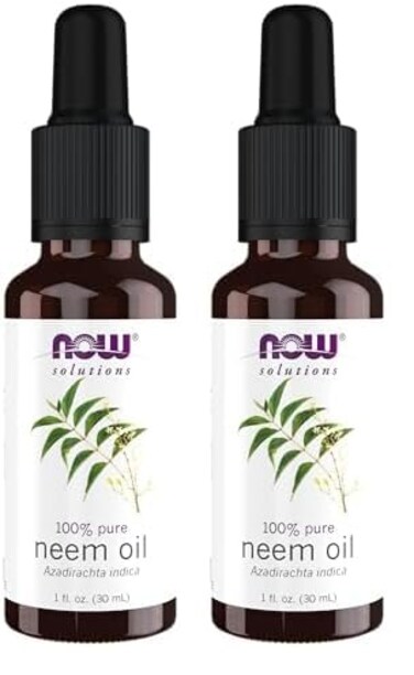 NOW Solutions, Neem Oil, 100% Pure, Made from Azadirachta Indica (Neem) Seed Oil, Natural Relief from Irritation and Other Skin Issues, 1-Ounce, Ingredients: 100% Pure neem Oil (Pack of 2)
