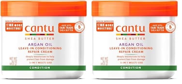 Cantu Leave-In Conditioning Repair Cream with Argan Oil, 16 oz (Packaging May Vary) (Pack of 2)