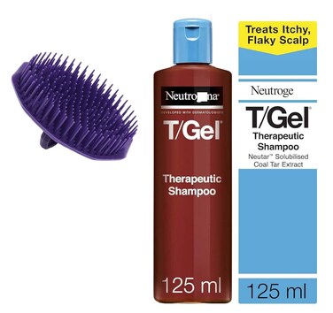 VibePack Therapeutic Shampoo Anti-Dandruff Treatment for Long-Lasting Relief of Itching and Flaking Scalp, Original Formula, 125ML, + SHAMPOO SCALP BRUSH