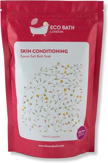 Skin Conditioning Epsom Salt Bath Soak, Epsom Bath Salt Made with Neroli and Lavender Essential Oils, Magnesium Bath Salts, Best to Use After Workout, Pouch 2.2 LB (1kg)