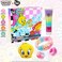 Tweety x Hi Peach Layne Bath Spa Box Gift Set, Head and Wristband Wrap Face Wash Set, Tweedy Bath Bomb (5.8oz), and Rainbow Body Scrub (8.82oz)