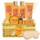 Gifts for Women, Bath and Body Gift Set for Women with 13pcs Honey Almond Scented Spa Gifts for Women, Bath Sets Includes Scented Candle, Shower Steamer, Bubble Bath, Bath Salt. Mothers Day Gifts