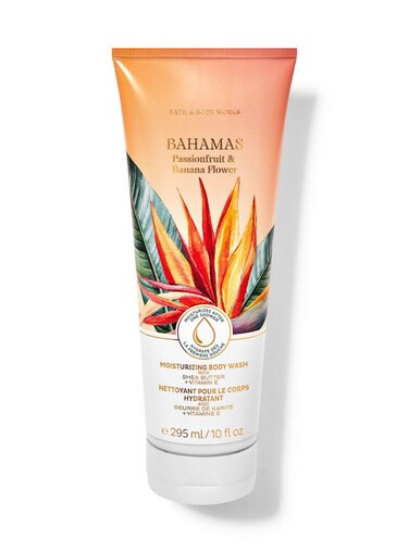 Bath and Body Works Bahamas Passionfruit &amp; Banana Flower Moisturizing Body Wash 10 oz (Bahamas Passionfruit &amp; Banana Flower)