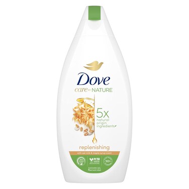Unilever Dove Care By Nature Replenishing Shower Gel with Oak Milk &amp; Maple Syrup, Body Wash Plant-based Moisturizers to deliver Softer Skin 400ml (13.52 fl oz)