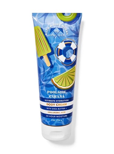 Bath &amp; Body Works Poolside Cabna Ultimate Hydration Body Cream Gift Set For Women, 8 Fl Oz (Poolside Cabna)