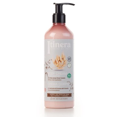 Itinera Ultra Comfort Body Cream with Oat Straw from Veneto (12.51 fl oz) - Normal and Sensitive Skin - Vegan Friendly - 97% Natural Origin Ingredients