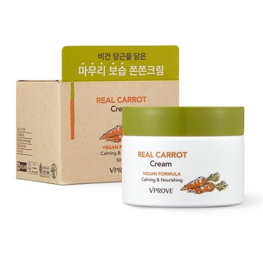 VPROVE Real Carrot Cream 50ml 1.69 fl. oz.   Emulsion   Lotion   Moisturizing   Hydrating   Soothing   Korean Skin Care   Skincare