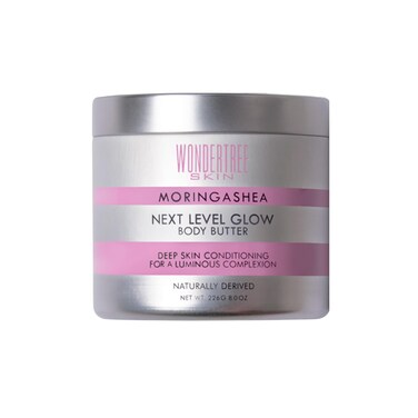 Next Level Glow Body Butter Created For Melanin-Rich Skin   Naturally Derived Ingredients   Moringa Oleifera, Shea Butter, Hyaluronic Acid &amp; Flower Extract   Mango Citrus Scent (8oz)