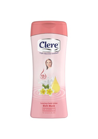 CLERE Hand and Body Lotion, Luxurious Rich Musk With Glycerine and Vitamin E &amp; A 400 ml (Pack of 1)