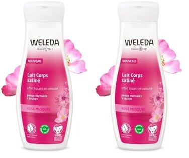 Weleda Pampering Wild Rose Body Lotion, Plant Rich Moisturizer with Wild Rose Oil, Jojoba Oil and Shea Butter, 6.8 Fl Oz (Pack of 2)