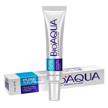 BIOAQUA Acne Scar Natural Blemish Gel Acne Pimple Acne Spot Removal Cream, Oil Control Shrink Pores Face Care Cream