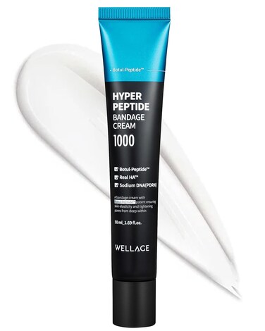 WELLAGE Hyper Peptide Bandage Cream - Advanced Anti-Aging Face Cream with Botul-Peptide - Pore Elasticity, Plumping, Evens Texture, Soothes Damaged Skin for All Skin Types, 1.69 oz