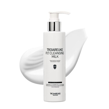 TROIAREUKE PIT Cleansing Milk I Deep Cleansing Daily Facial Cleanser for All Skin Types, Dry, Hydrating Face Mask with Antioxidants, Vitamins, Moisturize Korean Aesthetic Skin Care 10.14 fl oz