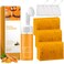 Turmeric Wash and Care Two Piece Set, Tuemeric Facial Cleanser &amp; Turmeric Soap Bar,Face &amp; Body Cleanser, Turmeric Face Wash and Natural Turmeric Handmade Soap, Deep Cleansing