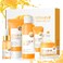 5PCS Vitamin C Skin Care Set for Teenage Girls Face Hydrating Skincare Gift Set for Women Travel Size Skin Care Kit with Cleanser, Toner, Face Serum, Eye Cream, Face Cream