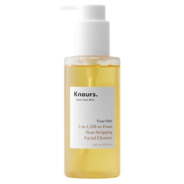 Knours. 2-in-1 Oil-to-Foam Non-Stripping Facial Cleanser, Honey &amp; Plant Based Oils Makeup Remover Non Drying Clean K-Beauty (145ml 4.97 fl. oz.)