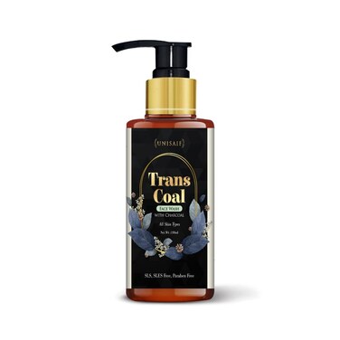 Transcoal Charcoal Face Wash - Natural Charcoal Face Wash Men &amp; Women   Acne Prevention Exfoliating Face Wash   Oil Control   Deep Facial Cleanser 100ML
