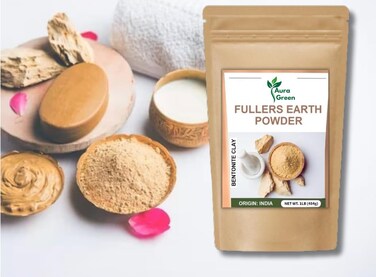 Organic Fuller Earth Powder 3.5oz Multani Mud Mitti   Indian Healing Clay   Bentonite Clay   100% Pure   Natural Face Pack Multani mitti Indian Bentonite clay   Fullers Earth organic powder 3.5oz